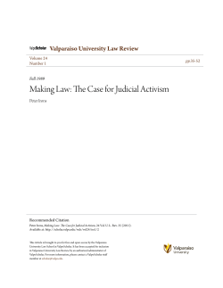 Making Law: The Case for Judicial Activism