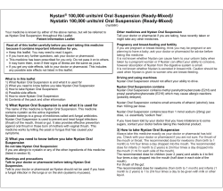 Nystan&reg; 100,000 units/ml Oral Suspension (Ready
