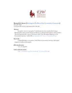 Kenneth J. Arrow [Ideological Profiles of the Economics Laureates]