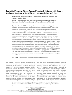 Pediatric Parenting Stress Among Parents of