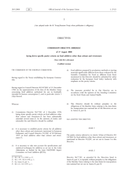 Directive 2008/84/EC - The Food Safety Authority of Ireland