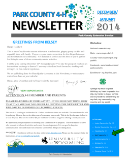 greetings from kelsey - Wyoming 4-H