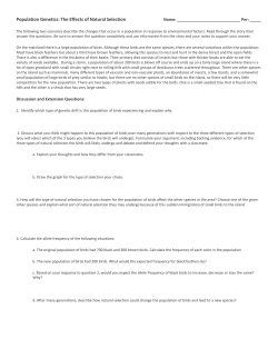Population Genetics: The Effects of Natural Selection