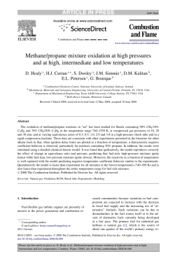 Methane/propane mixture oxidation at high pressures