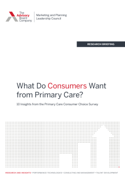 Primary care consumer choice survey