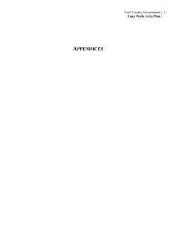 Lake Wylie Area Plan - York County Government