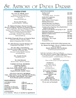 parish staff - St. Anthony`s!