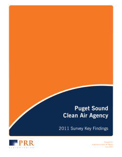 Puget Sound Air Quality Attitude and Awareness Survey Key