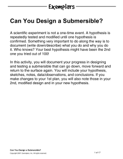 Can You Design a Submersible?