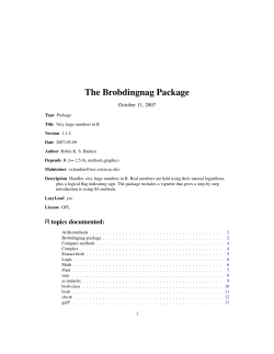 The Brobdingnag Package