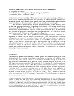 Redefining public safety: police-citizens committees in Ottawa and