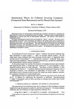 (Compound State Resonances) and for Bound State Systems t