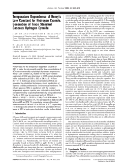 Temperature Dependence of Henry`s Law