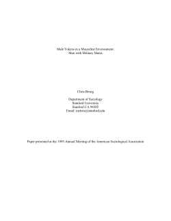 Male Tokens in a Masculine Environment: Men with Military Mates