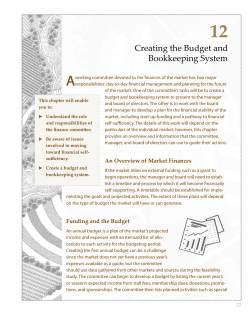 Creating the Budget and Bookkeeping System