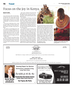 Focus on the joy in Kenya