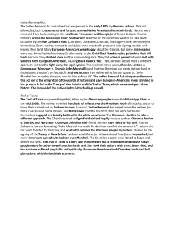 Indian Removal Act: The Indian Removal Act was a law that was