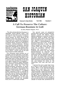 German-Russians in Lodi - San Joaquin County Historical Museum