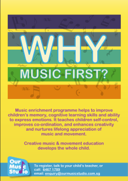 Music enrichment programme helps to improve children`s memory