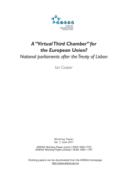 A &ldquo;Virtual Third Chamber&rdquo; for the European Union? National