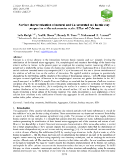 Surface characterization of natural and Ca-saturated soil humic