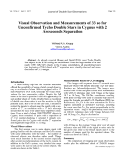 Journal of Double Star Observations V5, No4