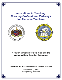 Innovations in Teaching: Creating Professional Pathways for