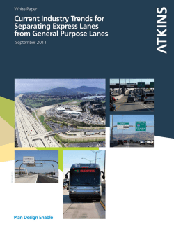 Separating express lanes from general purpose lanes
