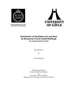 Distribution of Ventilation Air and Heat by Buoyancy Forces