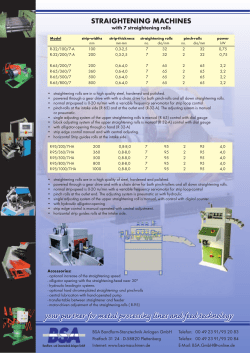 straightening machines