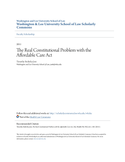 The Real Constitutional Problem with the Affordable Care Act