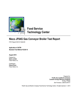 - Food Service Technology Center