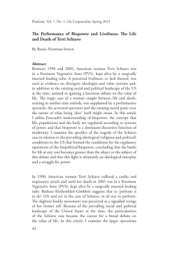 Platform Journal 7.1 The Performance of Biopower and Liveliness