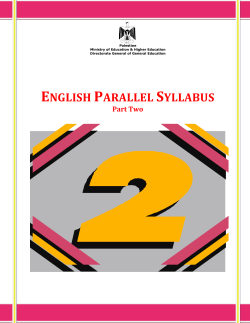 ENGLISH PARALLEL SYLLABUS