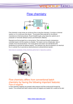 Flow chemistry