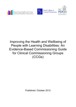 Improving the Health and Wellbeing of People with Learning