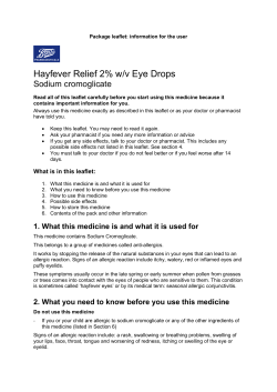 Hayfever Relief 2% w/v Eye Drops