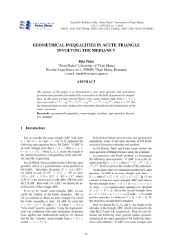 geometrical inequalities in acute triangle