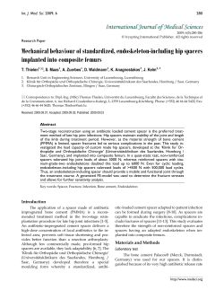 Mechanical behaviour of standardized, endoskeleton