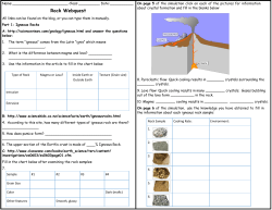 Rock Webquest - Ms Dudek`s Website