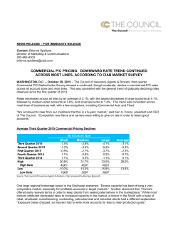 COMMERCIAL P/C PRICING: DOWNWARD RATE TREND
