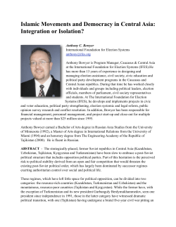 Islamic Movements and Democracy in Central Asia: Integration or