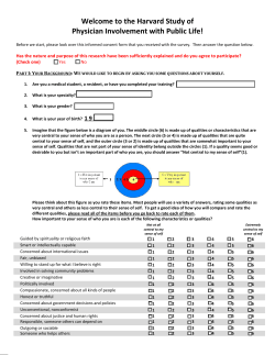 the Harvard Study of Physician Involvement with Public Life!