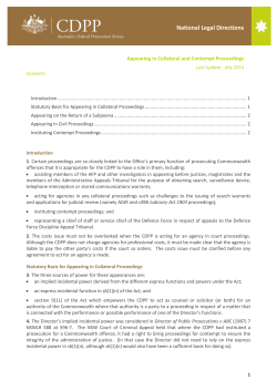 Appearing in Collateral and Contempt Proceedings