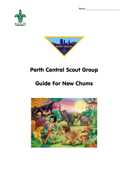 New Chum Booklet - Perth Central Scout Group