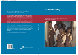 The Joy of Learning. Participatory lesson plans on hygiene