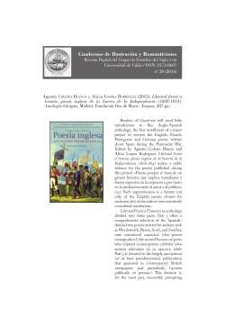 Reseña de «Libertad frente a tiranía: poesía inglesa de la Guerra de