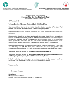 Fire Service Station Officer Course - October 2016