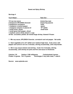 SPLENDA Main Dish Recipes - College of Family and Consumer