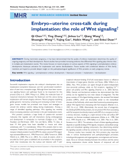 Embryo&ndash;uterine cross-talk during implantation: the